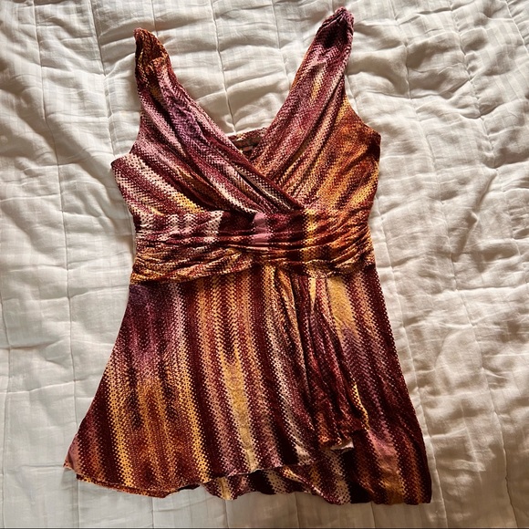 Anthropologie/A Common Thread Boho Faux Wrap Top - Picture 3 of 9